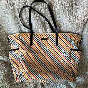 Authentic Kate Spade Colorful Striped Tote in Great Condition Inside and Out!